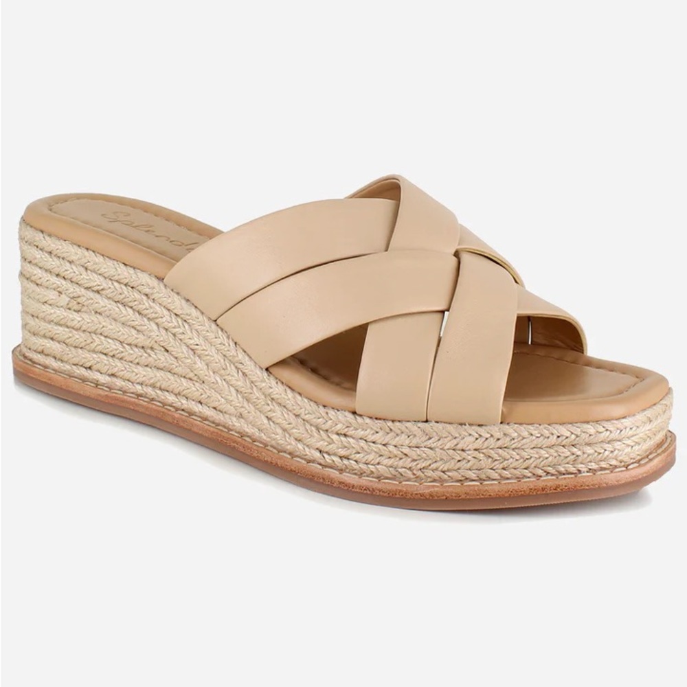 Splendid Beige Wedge Sandals